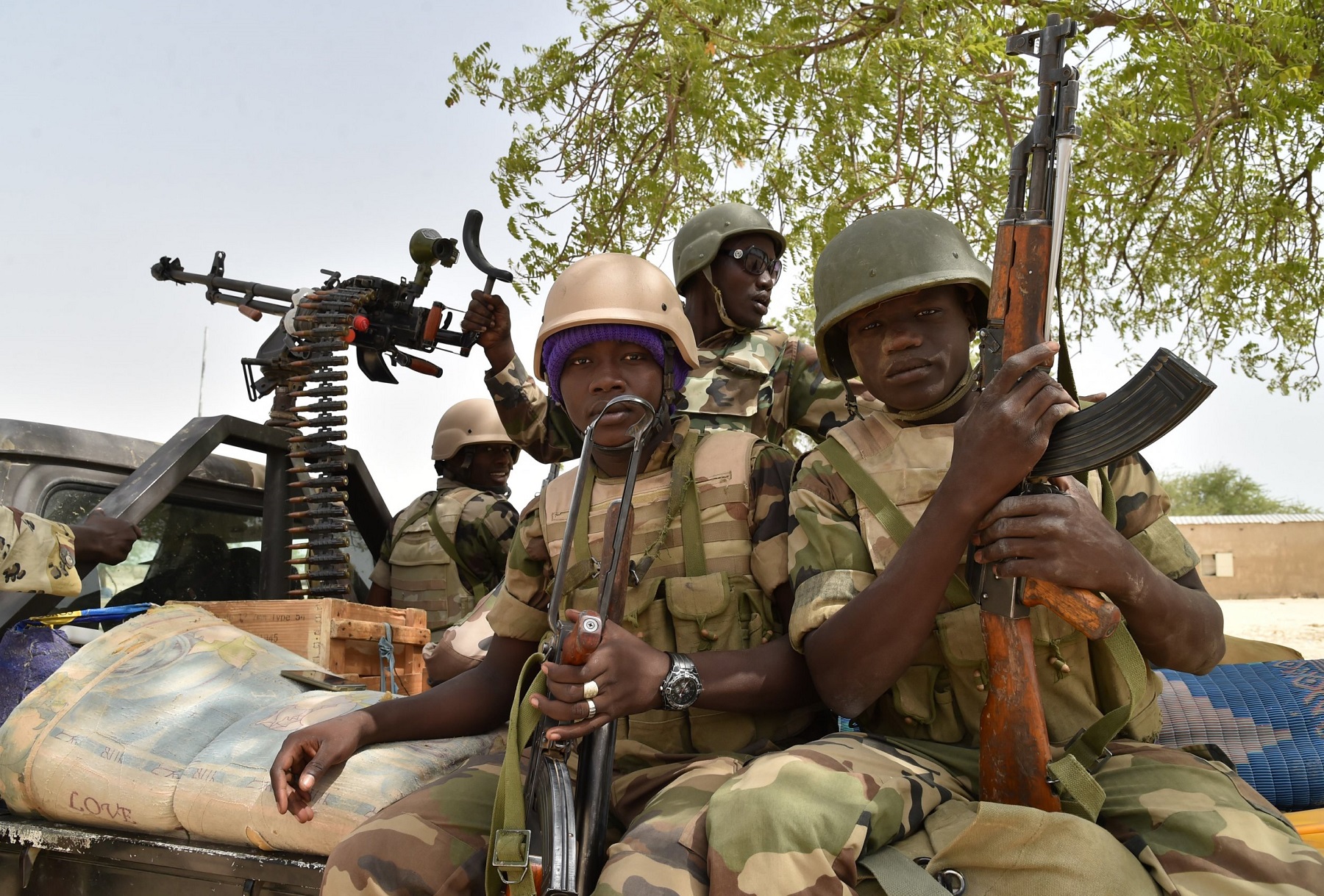 Soldiers fighting Boko Haram